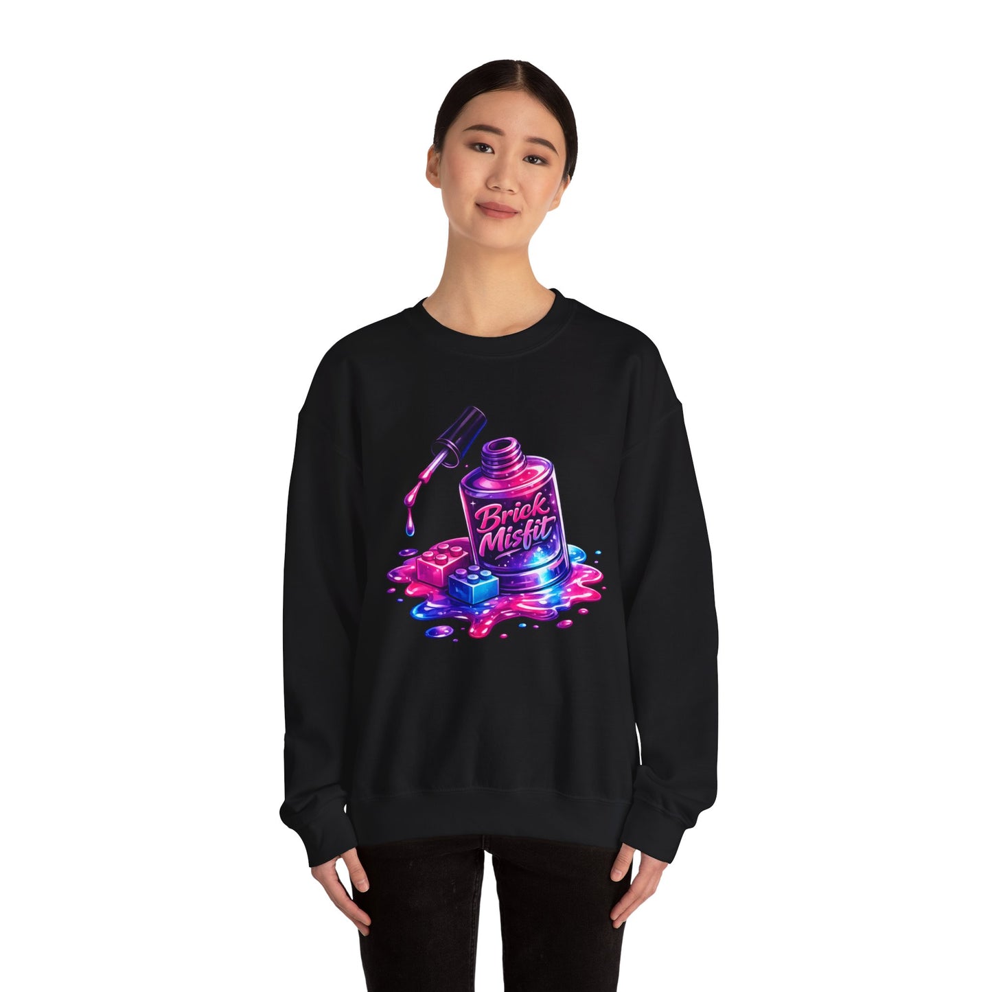 Brick Misfit Nail Polish Spill Crewneck Sweatshirt