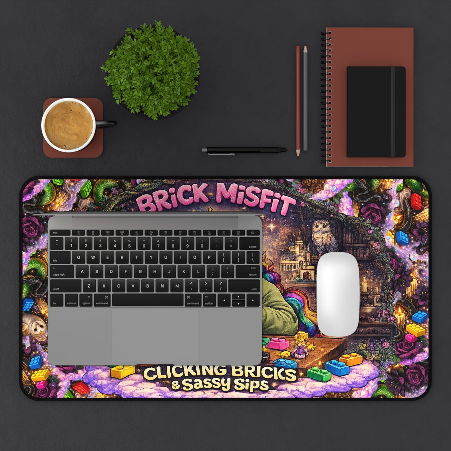 Brick Misfit Sassy Sips Desk Mat -INT