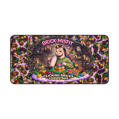 Moody Brick Misfit Sassy Sips Desk Mat