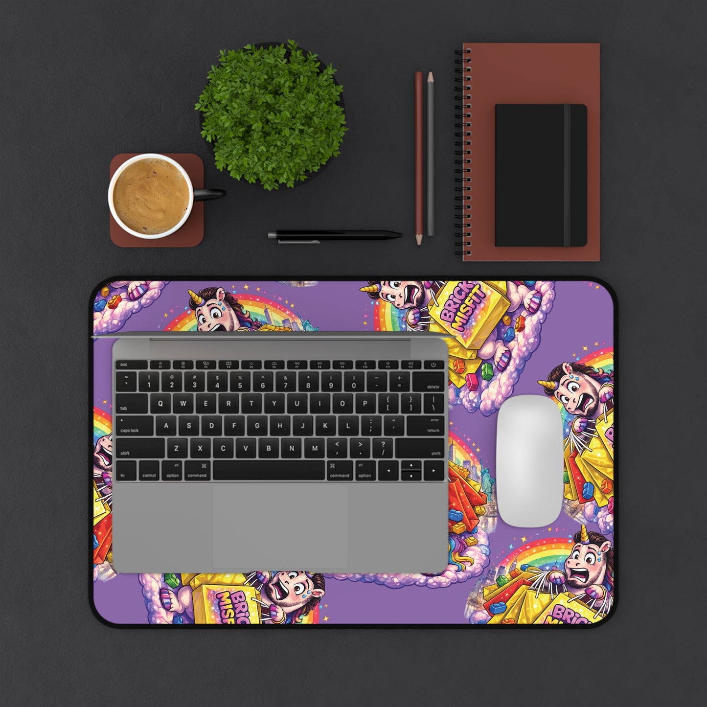Brick Misfit Shopping Madness Unicorn Desk Mat