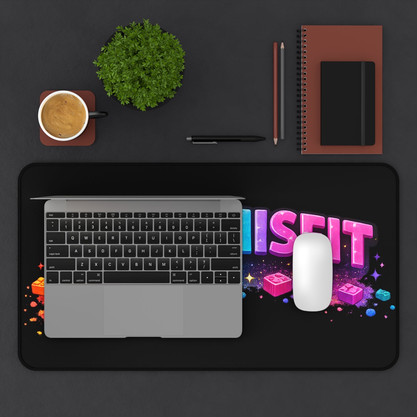 Brick Misfit Bricks and Spakles Desk Mat