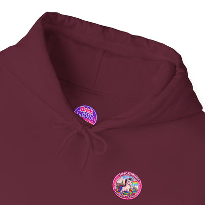 Brick Misfit Hoodie — Colorful Unicorn Rainbow Graphic Hoodie