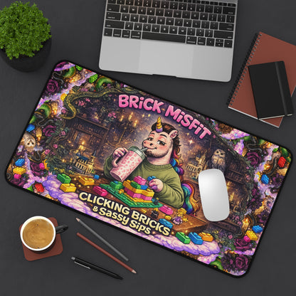 Moody Brick Misfit Sassy Sips Desk Mat