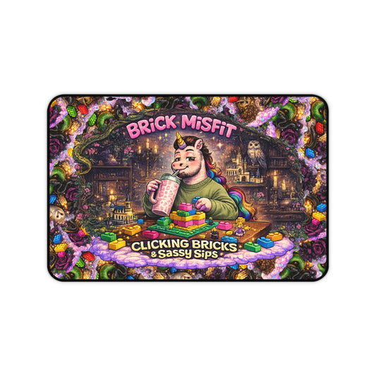 Moody Brick Misfit Sassy Sips Desk Mat