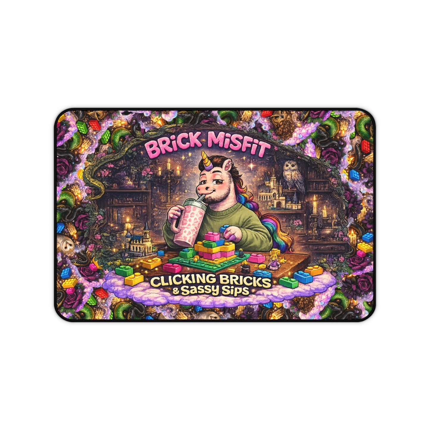 Brick Misfit Sassy Sips Desk Mat -INT