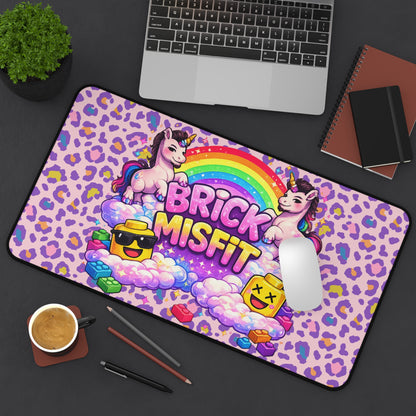 Brick Misfit Rainbow Unicorn Desk Mat