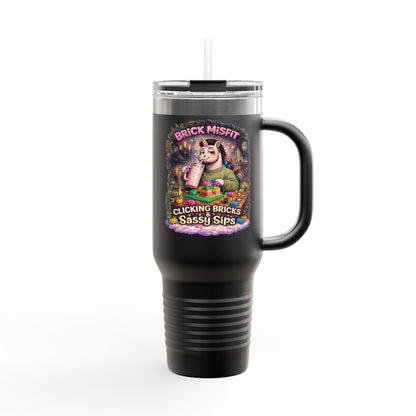 Insulated Travel Mug — "Brick Misfit" Sassy Sips 40oz Tumbler