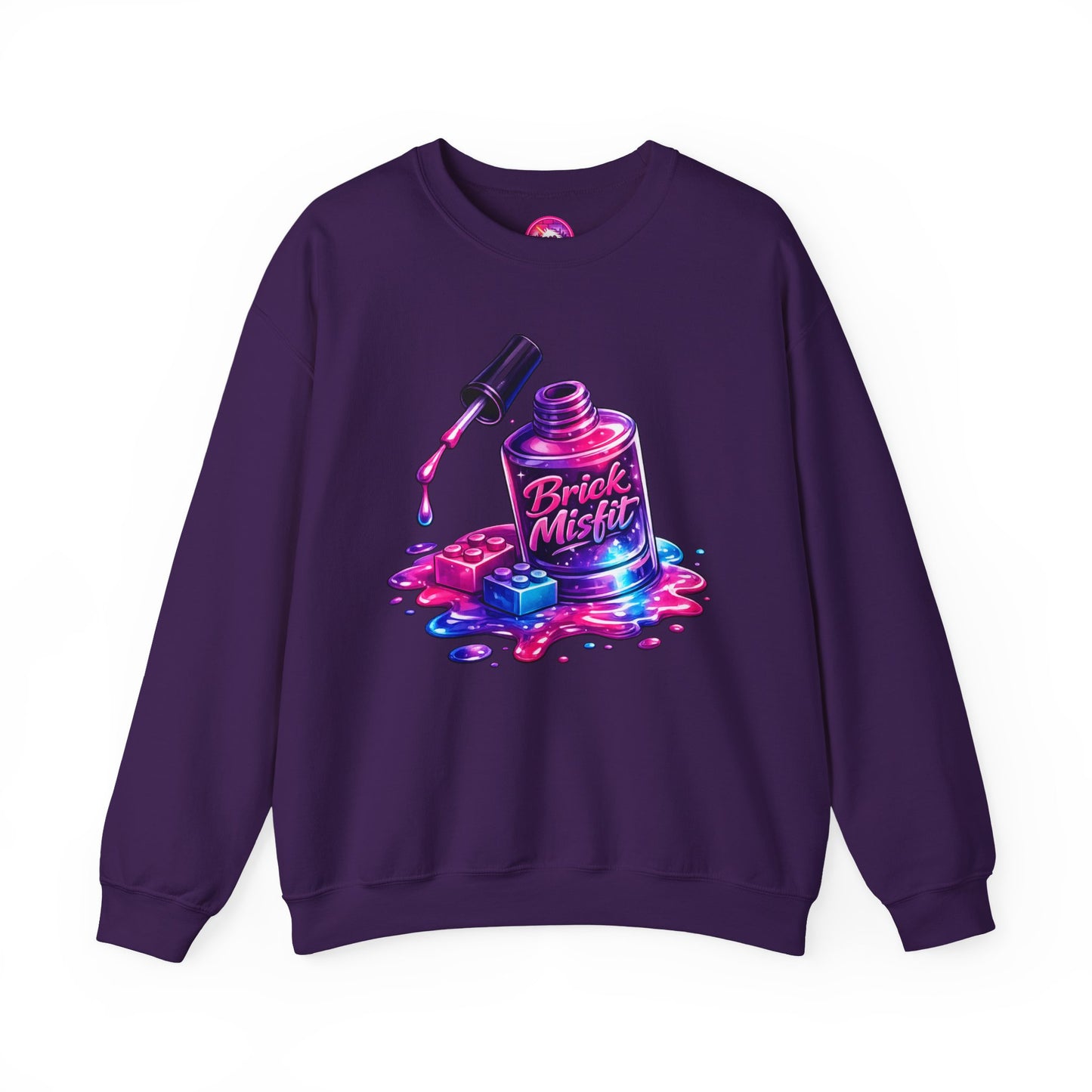 Brick Misfit Nail Polish Spill Crewneck Sweatshirt