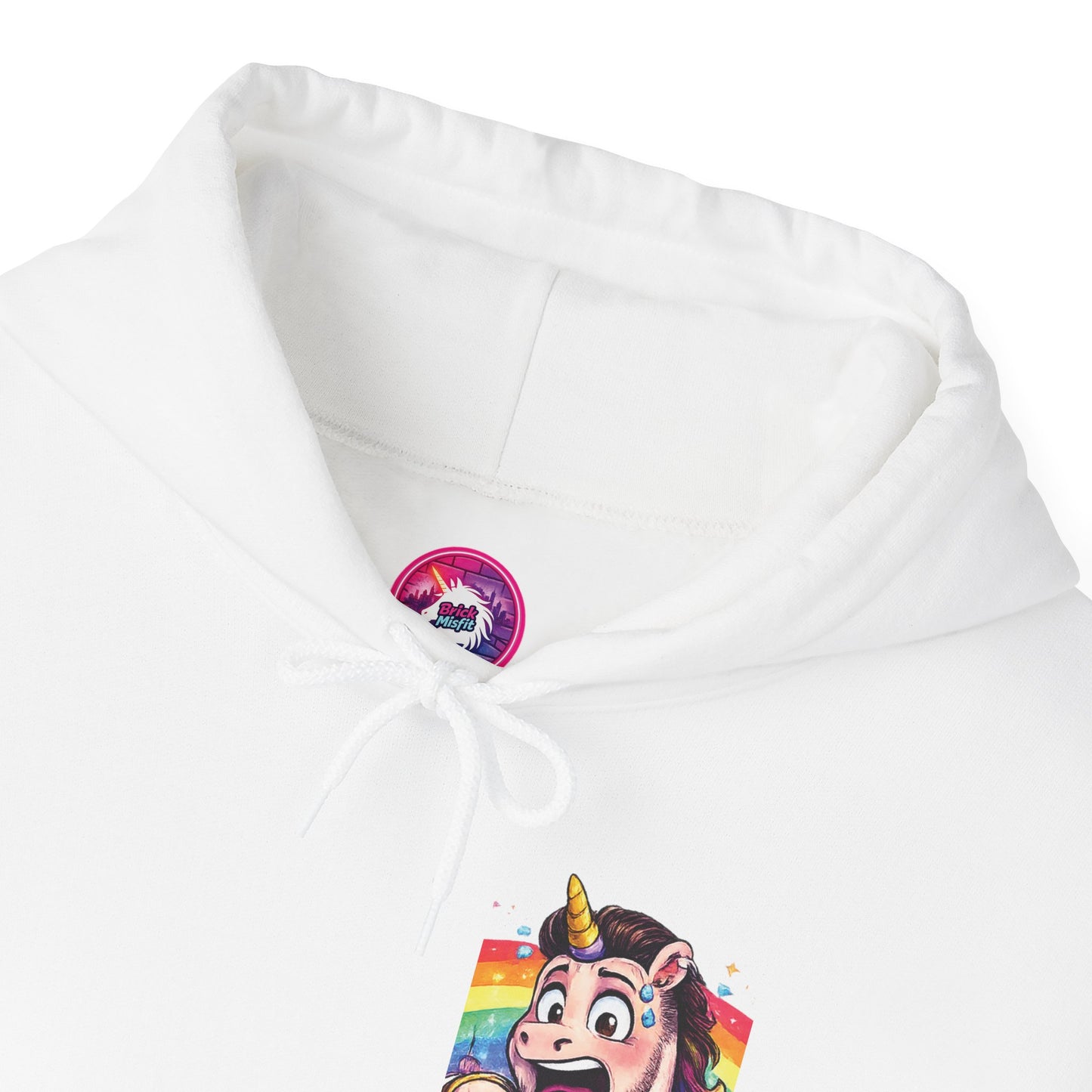 Brick Misfit Crew Shopping Madness Unicorn Hoodie with Sleeve Detail