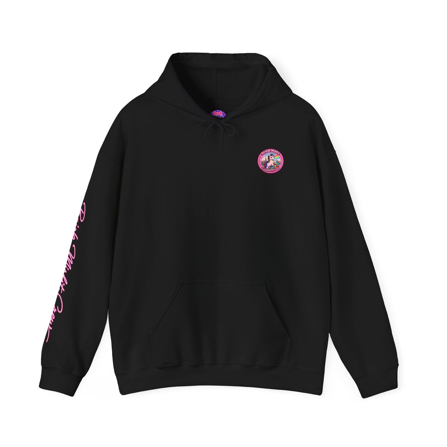 Brick Misfit Hoodie — Colorful Unicorn Rainbow Graphic Hoodie