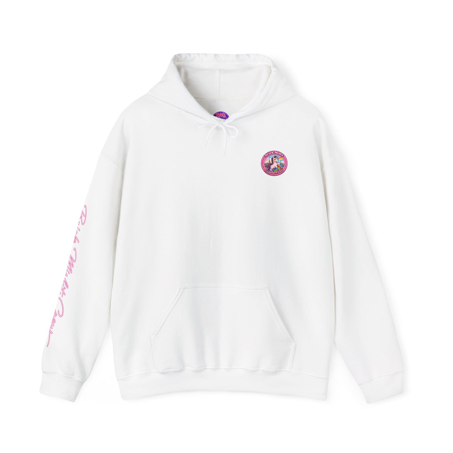 Brick Misfit Hoodie — Colorful Unicorn Rainbow Graphic Hoodie