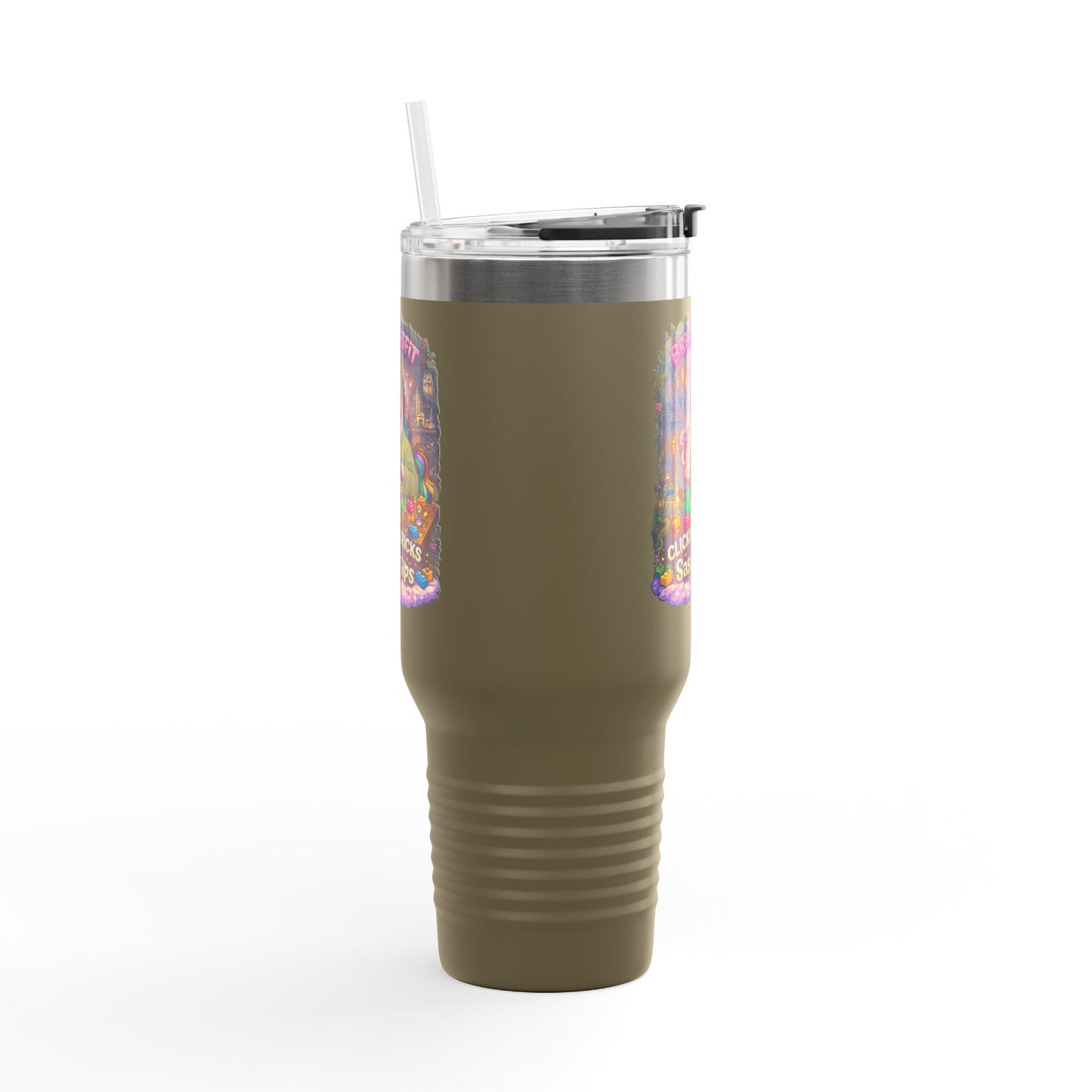 Brick Misfit Sassy Sips 40oz Insulated Travel Mug  -INT