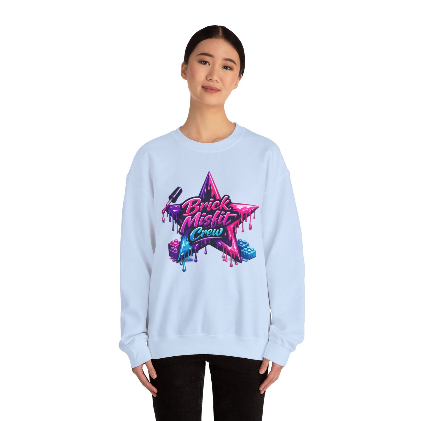 Brick Misfit Nail Polish Drip Crewneck Sweatshirt