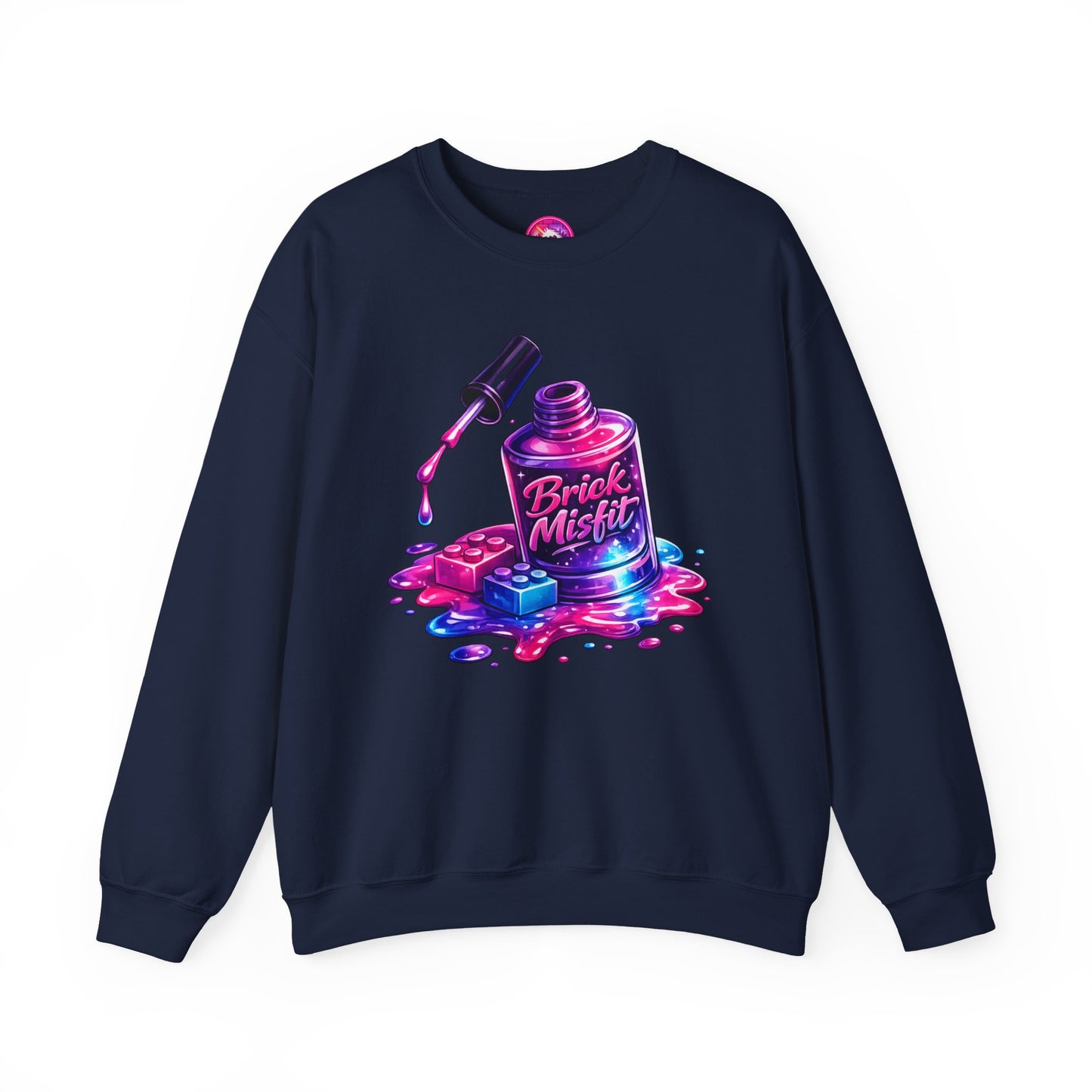 Brick Misfit Nail Polish Spill Crewneck Sweatshirt