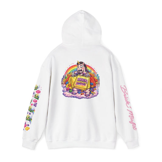 Brick Misfit Crew Shopping Madness Unicorn Hoodie with Sleeve Detail