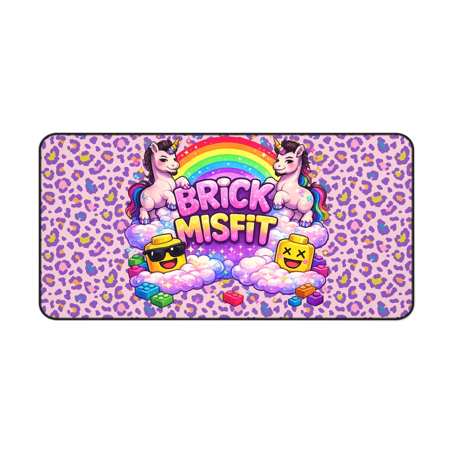 Brick Misfit Rainbow Unicorn Desk Mat