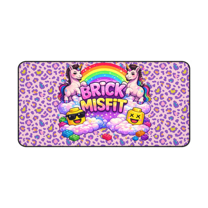 Brick Misfit Rainbow Unicorn Desk Mat
