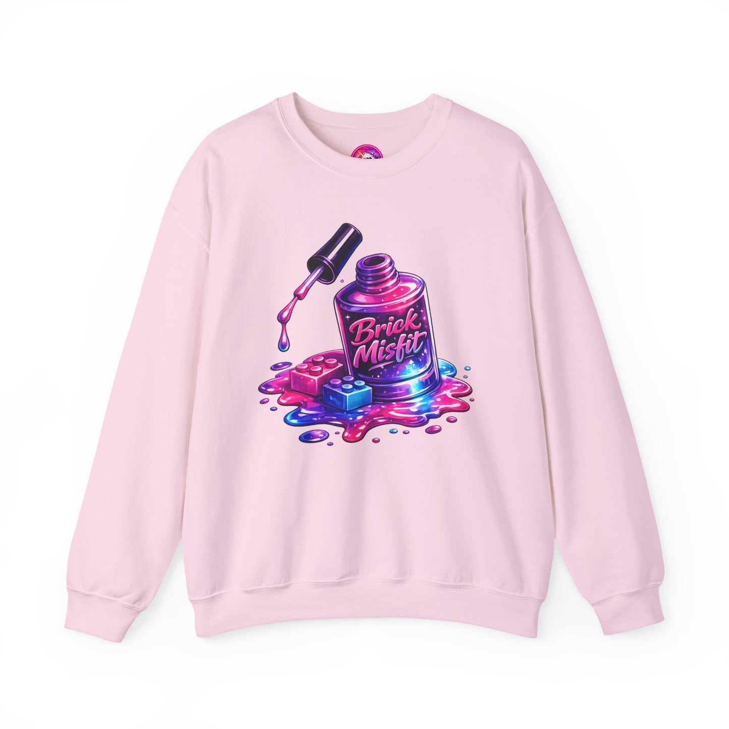Brick Misfit Nail Polish Spill Crewneck Sweatshirt