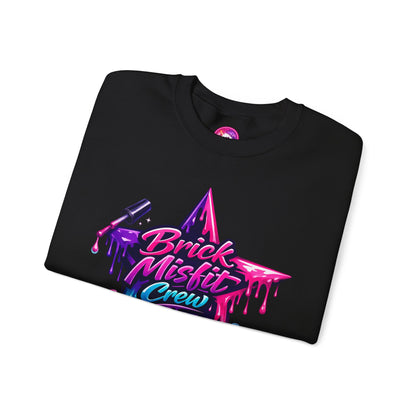Brick Misfit Nail Polish Drip Crewneck Sweatshirt -INT
