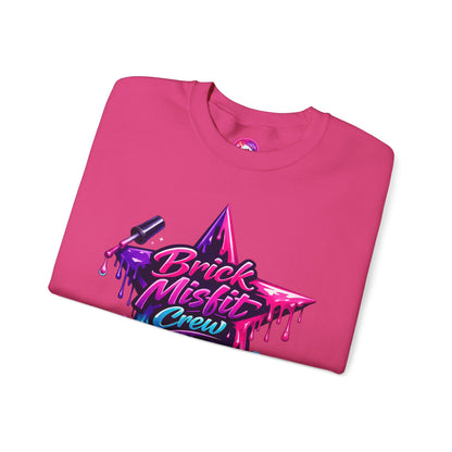 Brick Misfit Nail Polish Drip Crewneck Sweatshirt