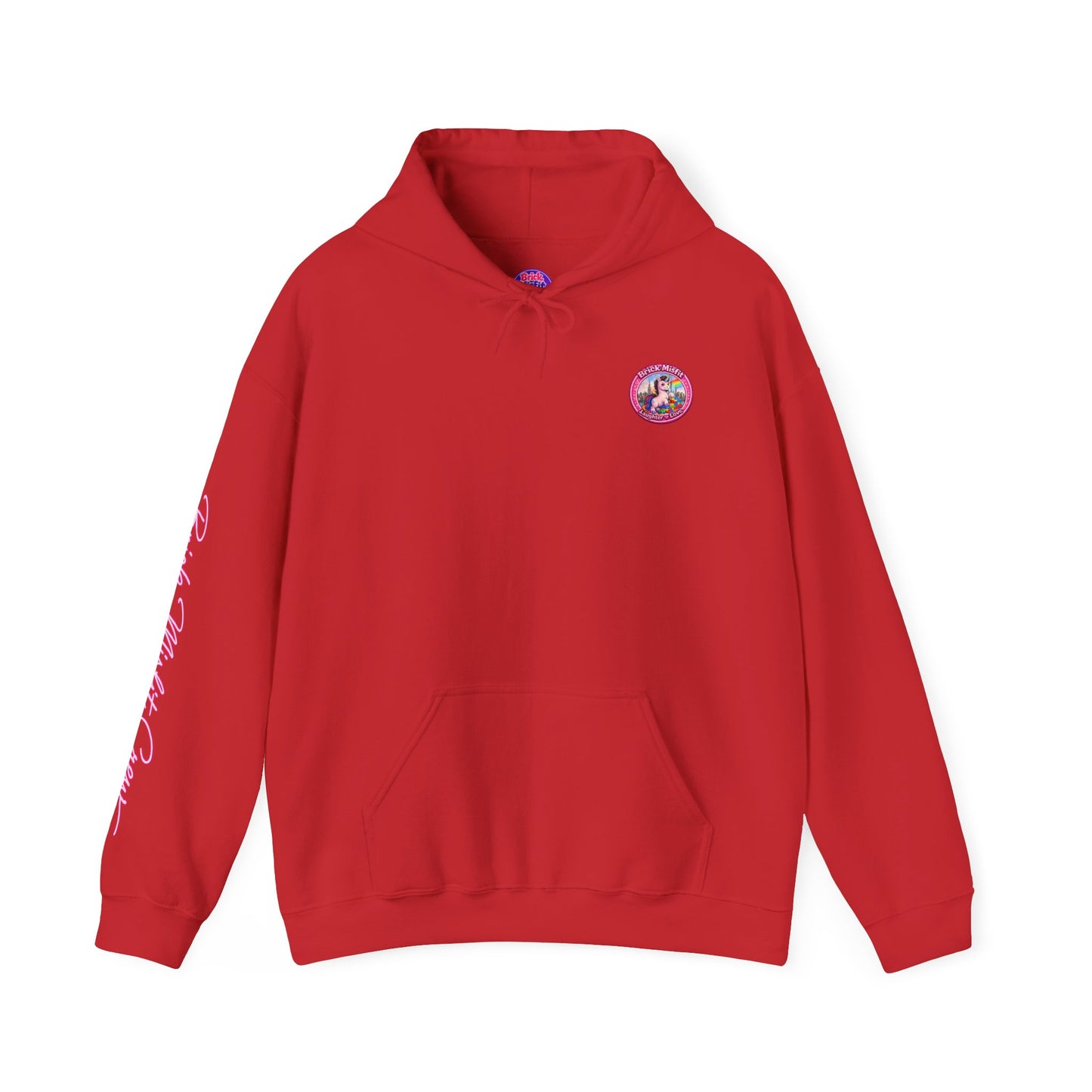 Brick Misfit Hoodie — Colorful Unicorn Rainbow Graphic Hoodie -INT
