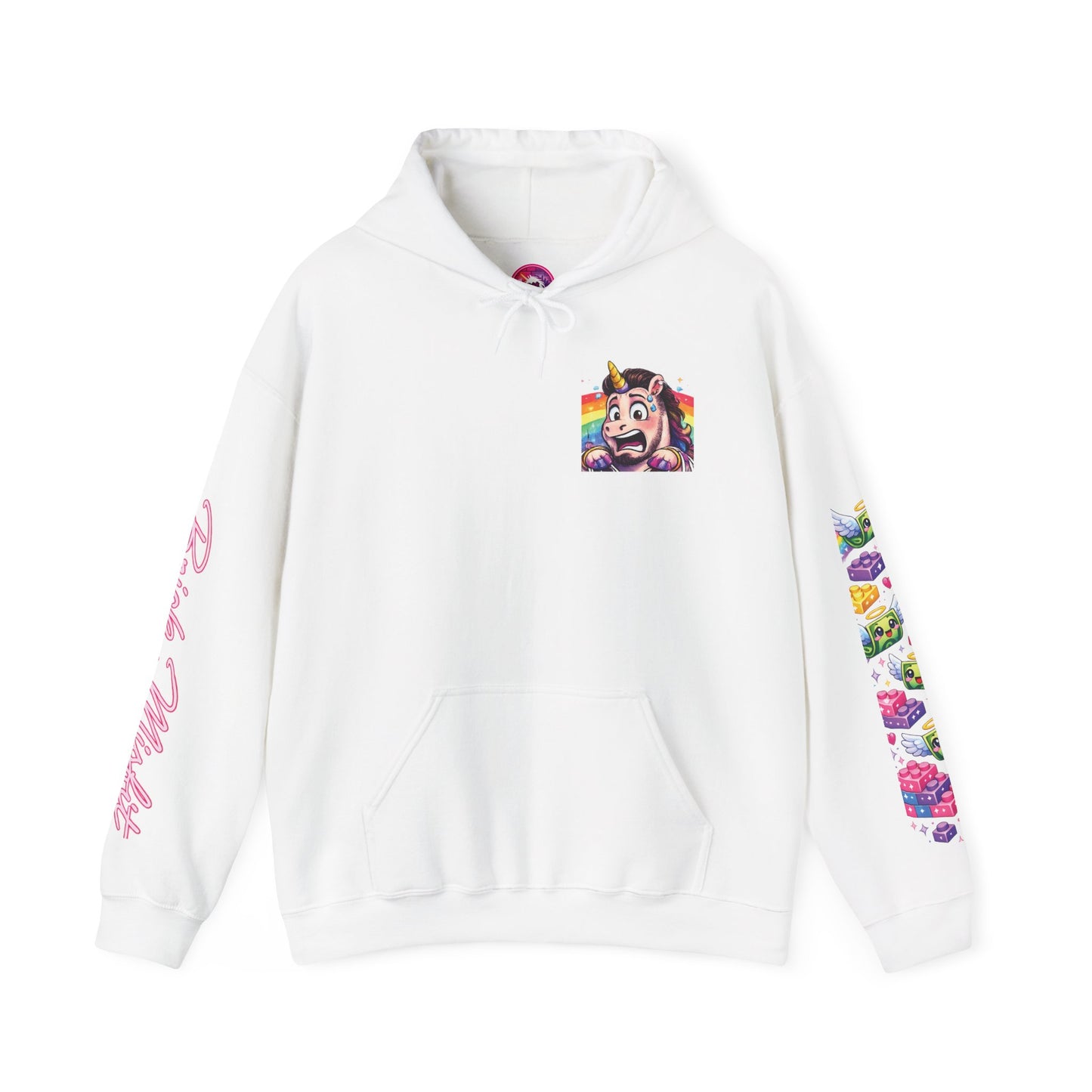 Brick Misfit Crew Shopping Madness Unicorn Hoodie with Sleeve Detail