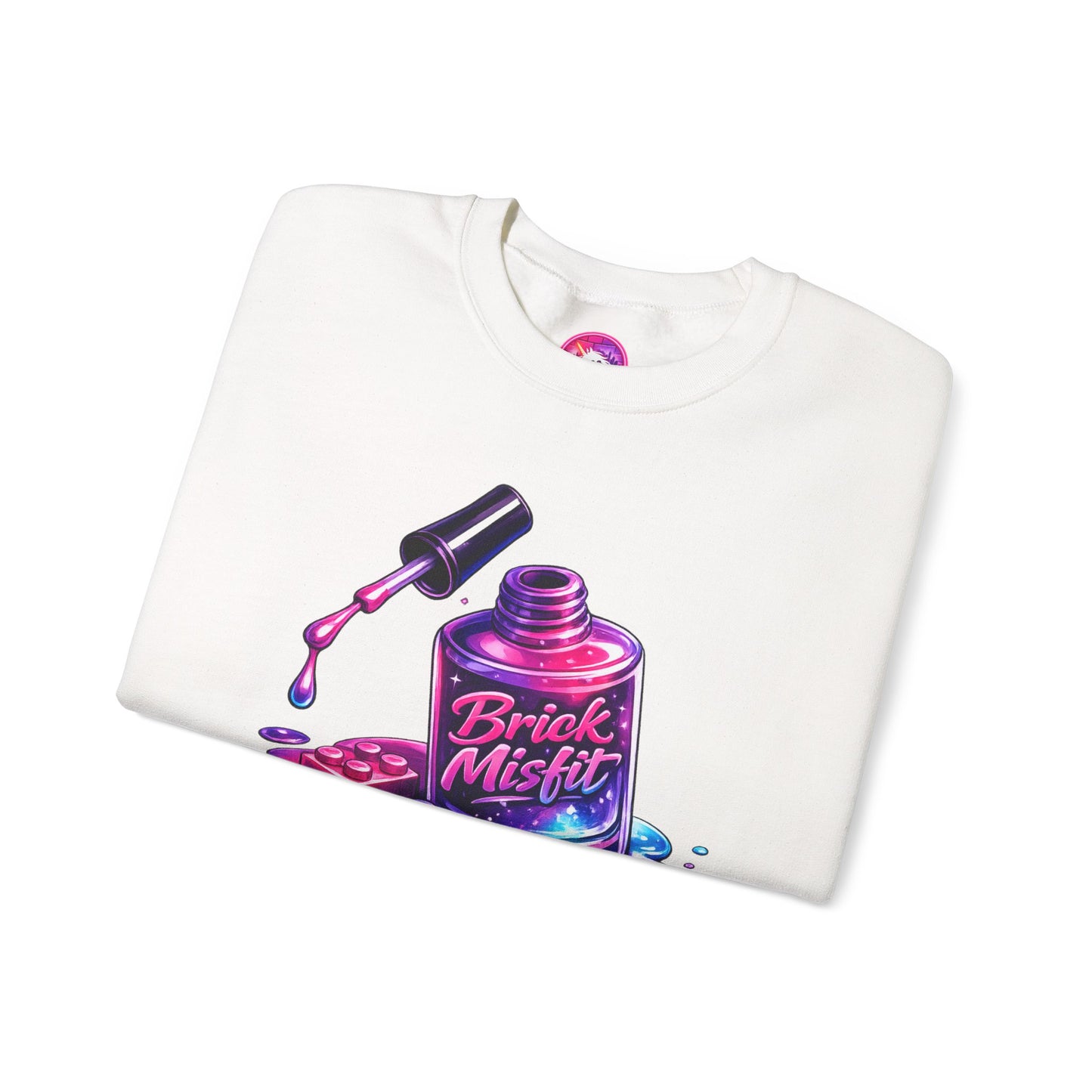 Brick Misfit Nail Polish Spill Crewneck Sweatshirt