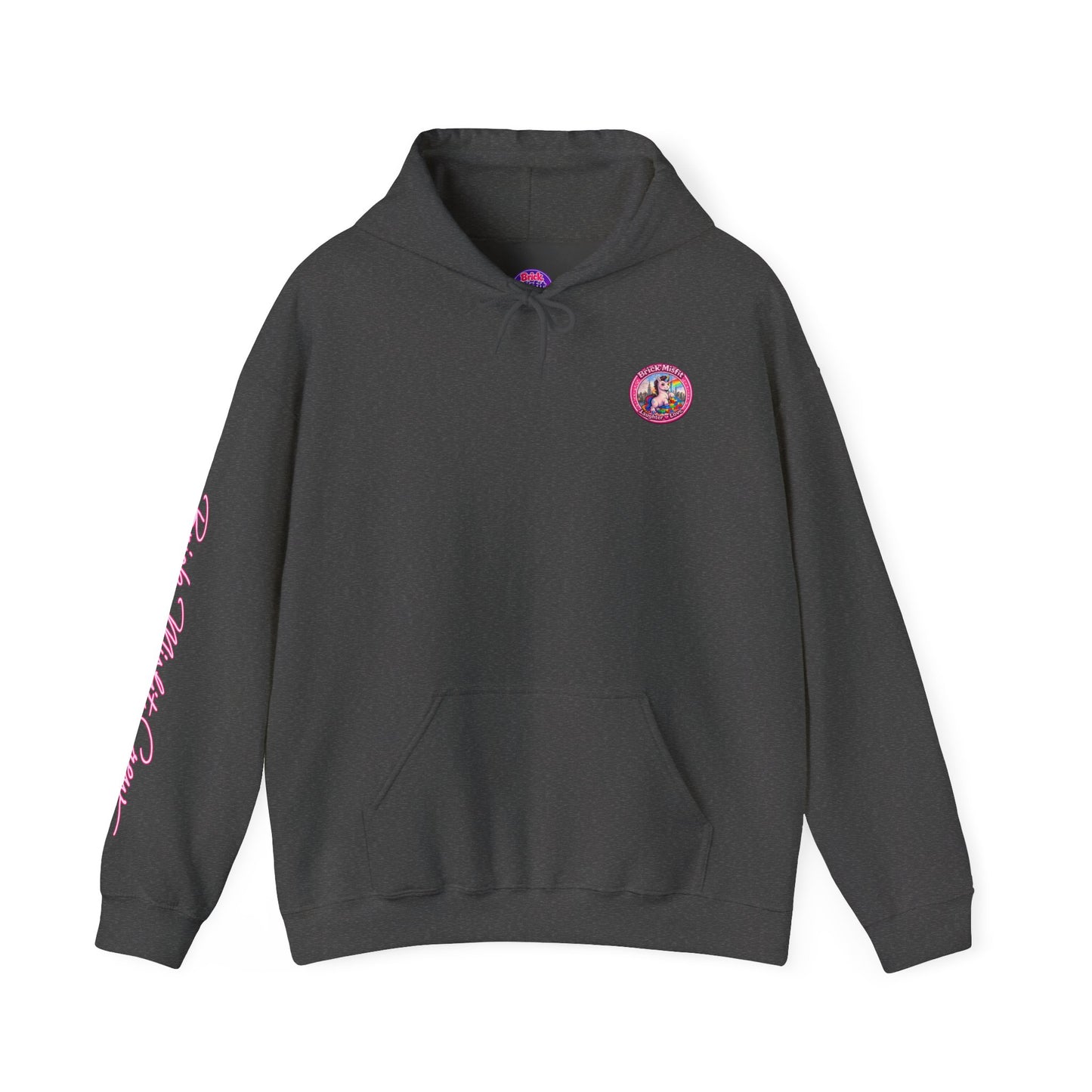 Brick Misfit Hoodie — Colorful Unicorn Rainbow Graphic Hoodie