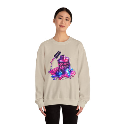 Brick Misfit Nail Polish Spill Crewneck Sweatshirt