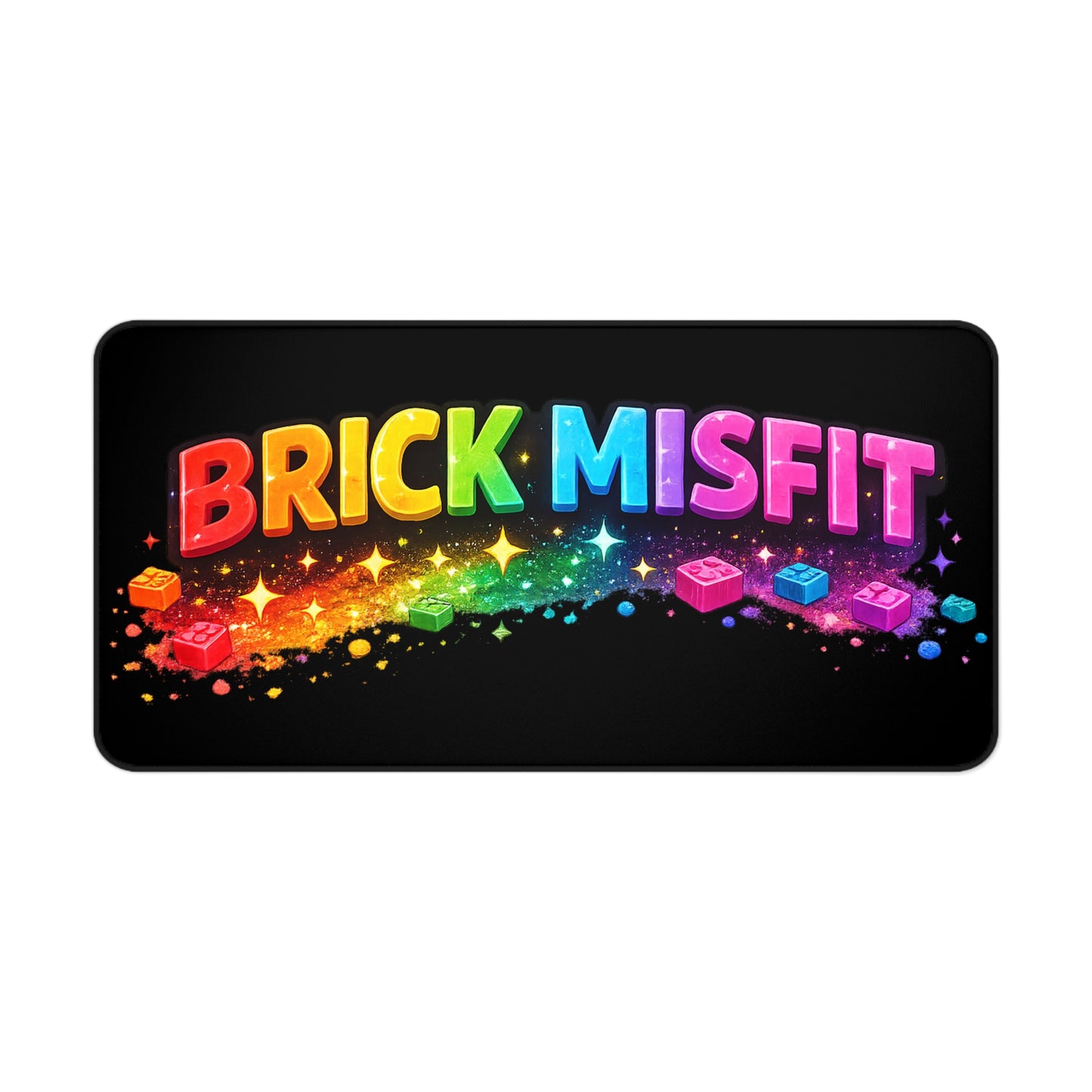 Brick Misfit Bricks and Spakles Desk Mat