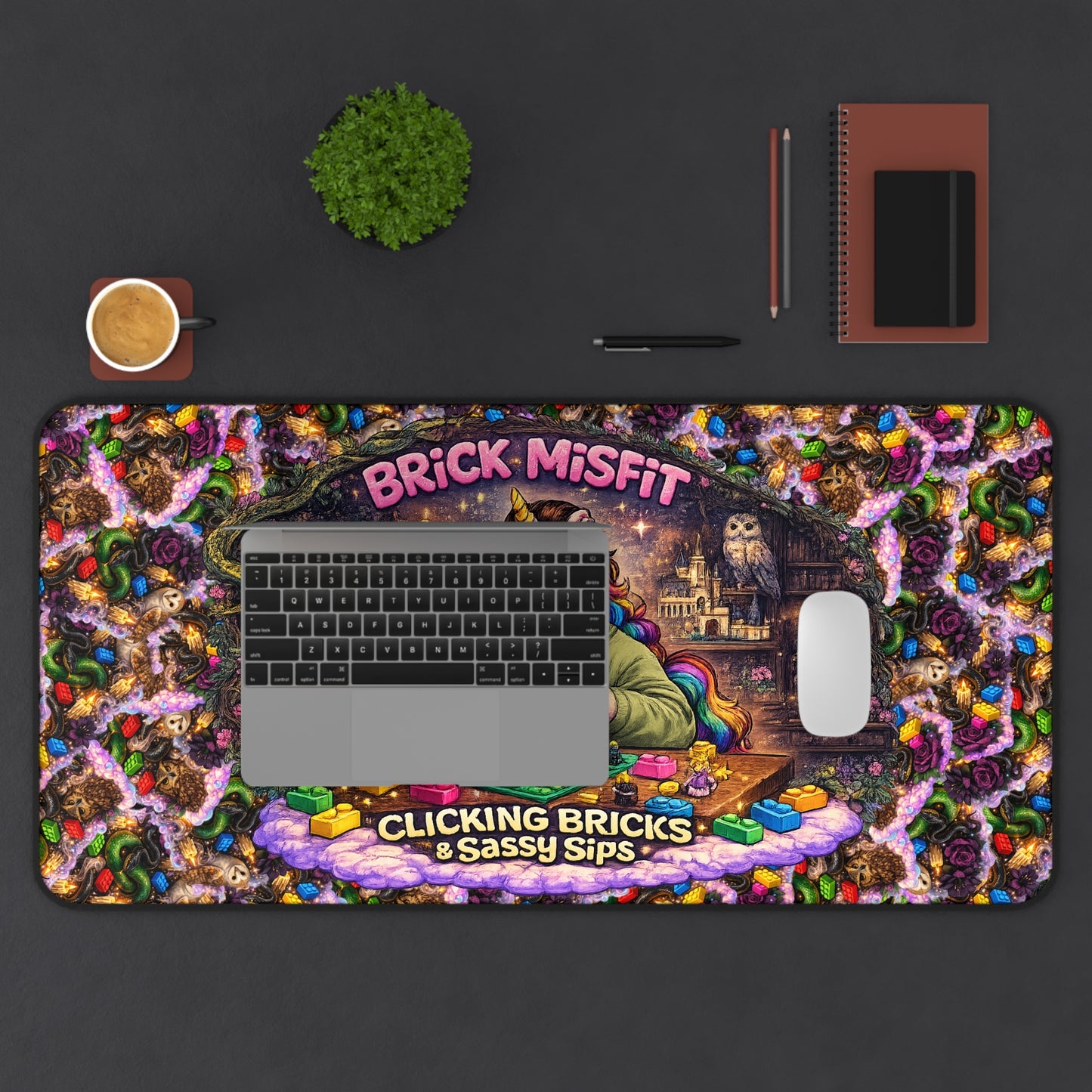 Brick Misfit Sassy Sips Desk Mat -INT