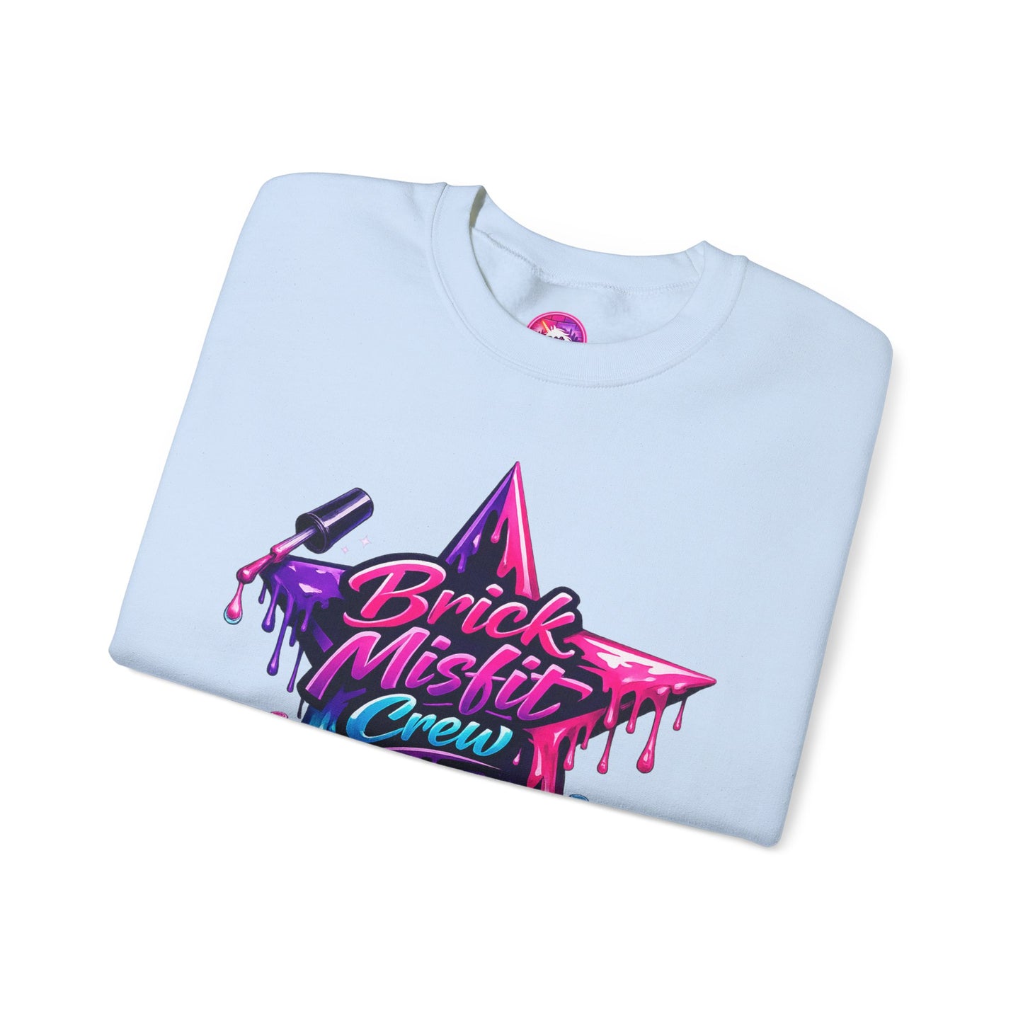 Brick Misfit Nail Polish Drip Crewneck Sweatshirt
