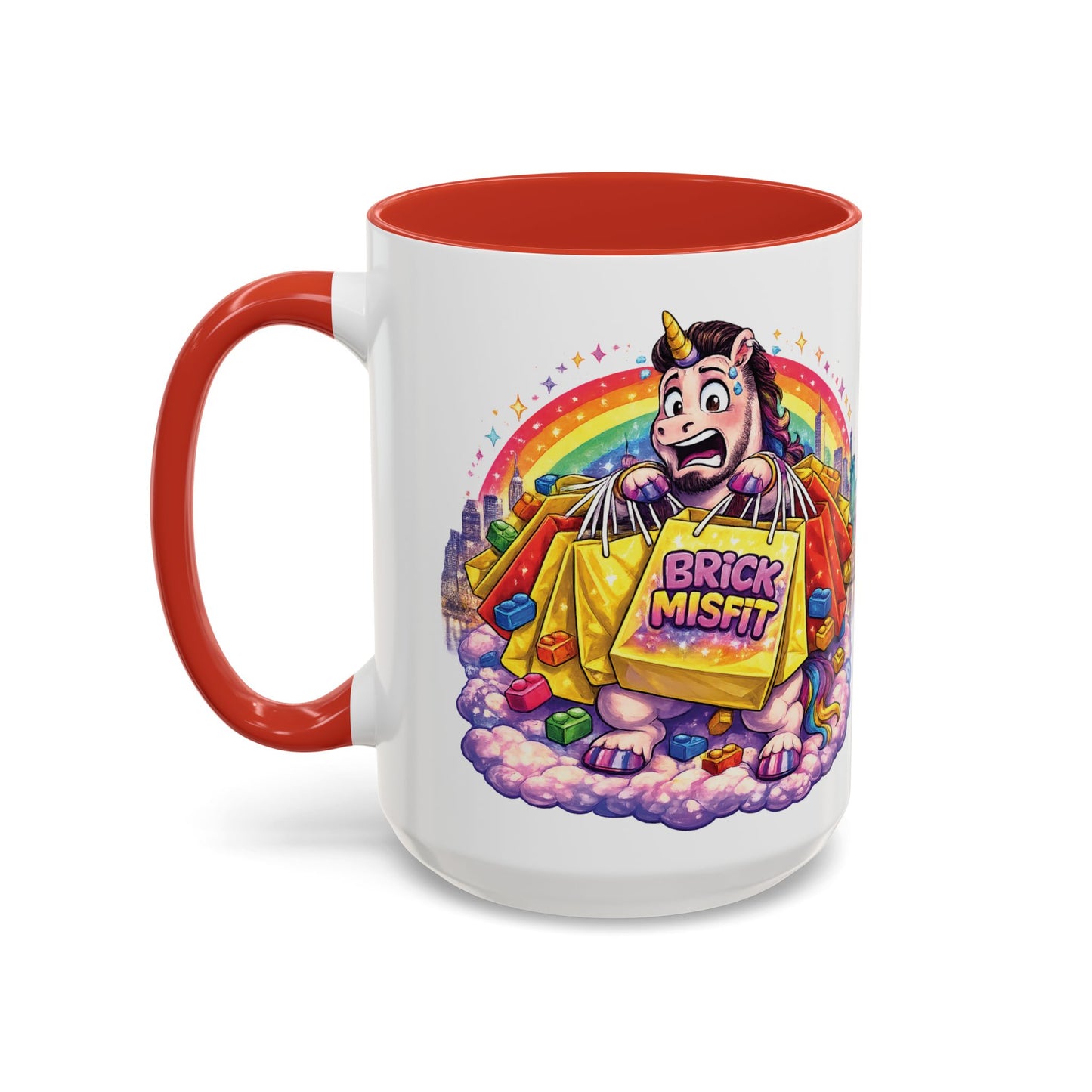 Brick Misfit Shopping Madness Unicorn Coffee Mug 15oz