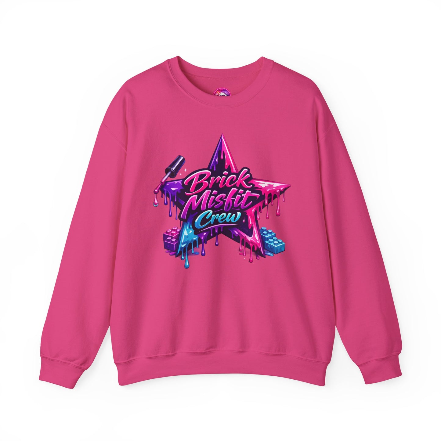 Brick Misfit Nail Polish Drip Crewneck Sweatshirt