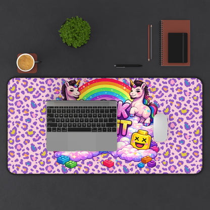 Brick Misfit Rainbow Unicorn Desk Mat