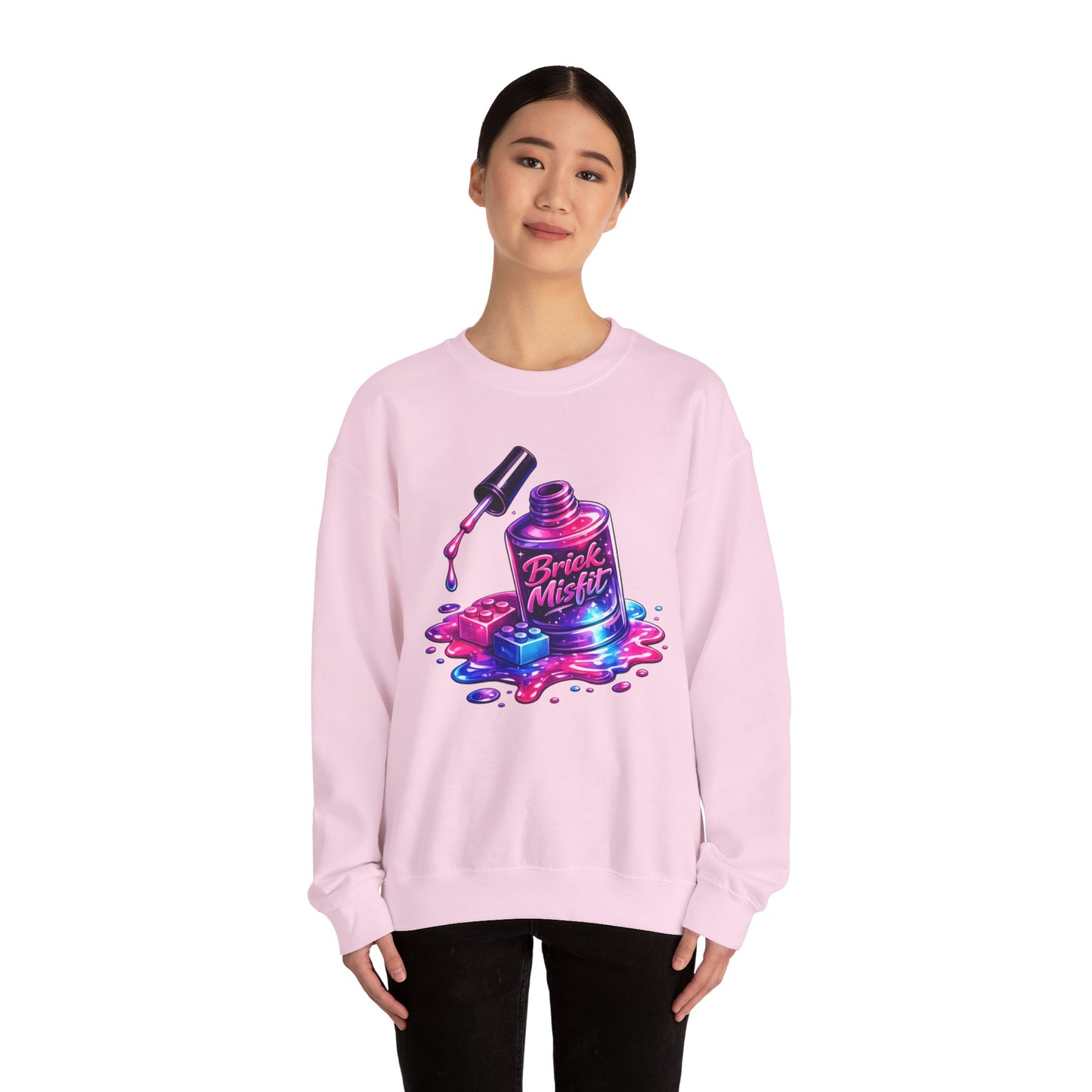 Brick Misfit Nail Polish Spill Crewneck Sweatshirt