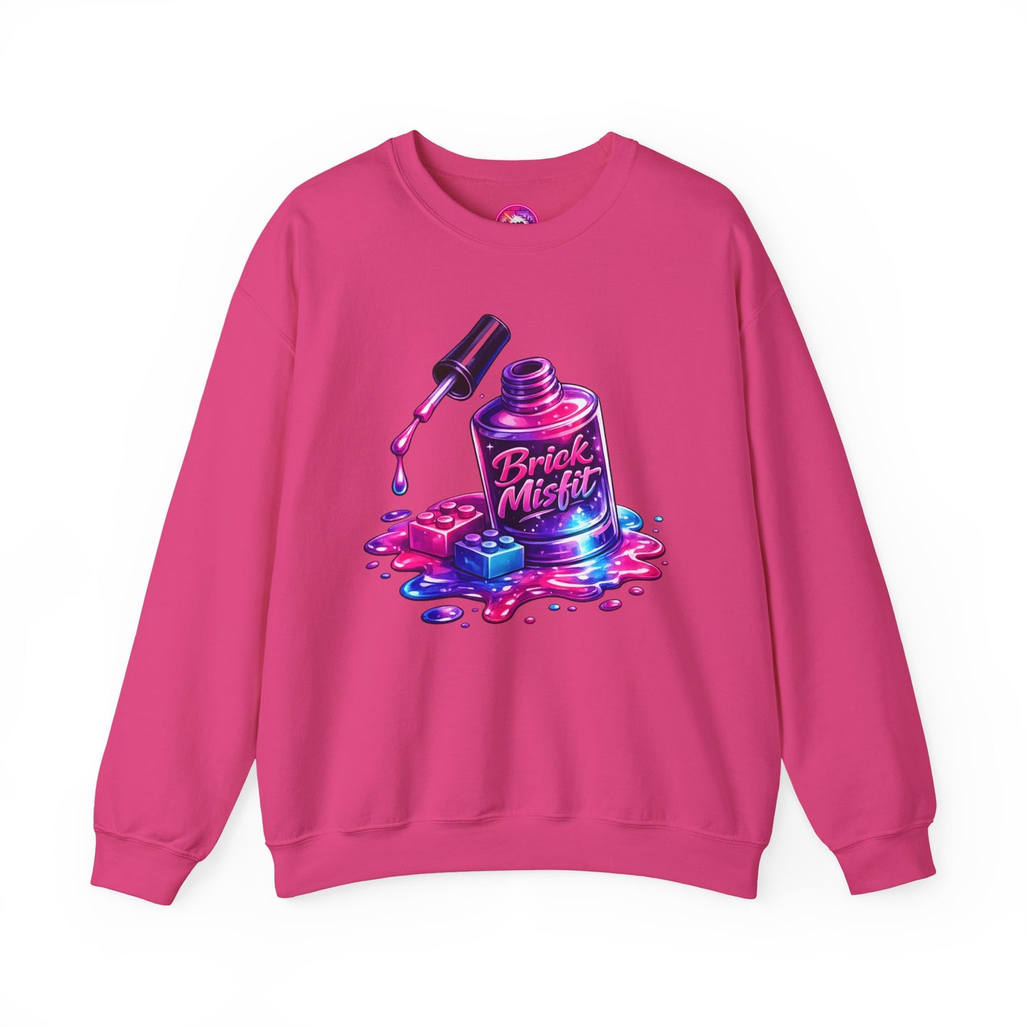Brick Misfit Nail Polish Spill Crewneck Sweatshirt