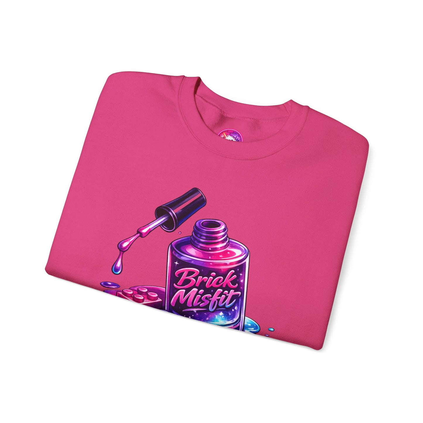 Brick Misfit Nail Polish Spill Crewneck Sweatshirt