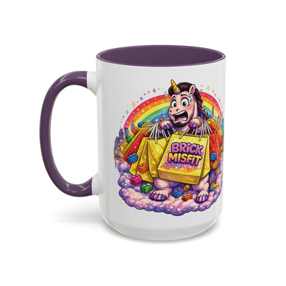 Brick Misfit Shopping Madness Unicorn Coffee Mug 15oz -INT