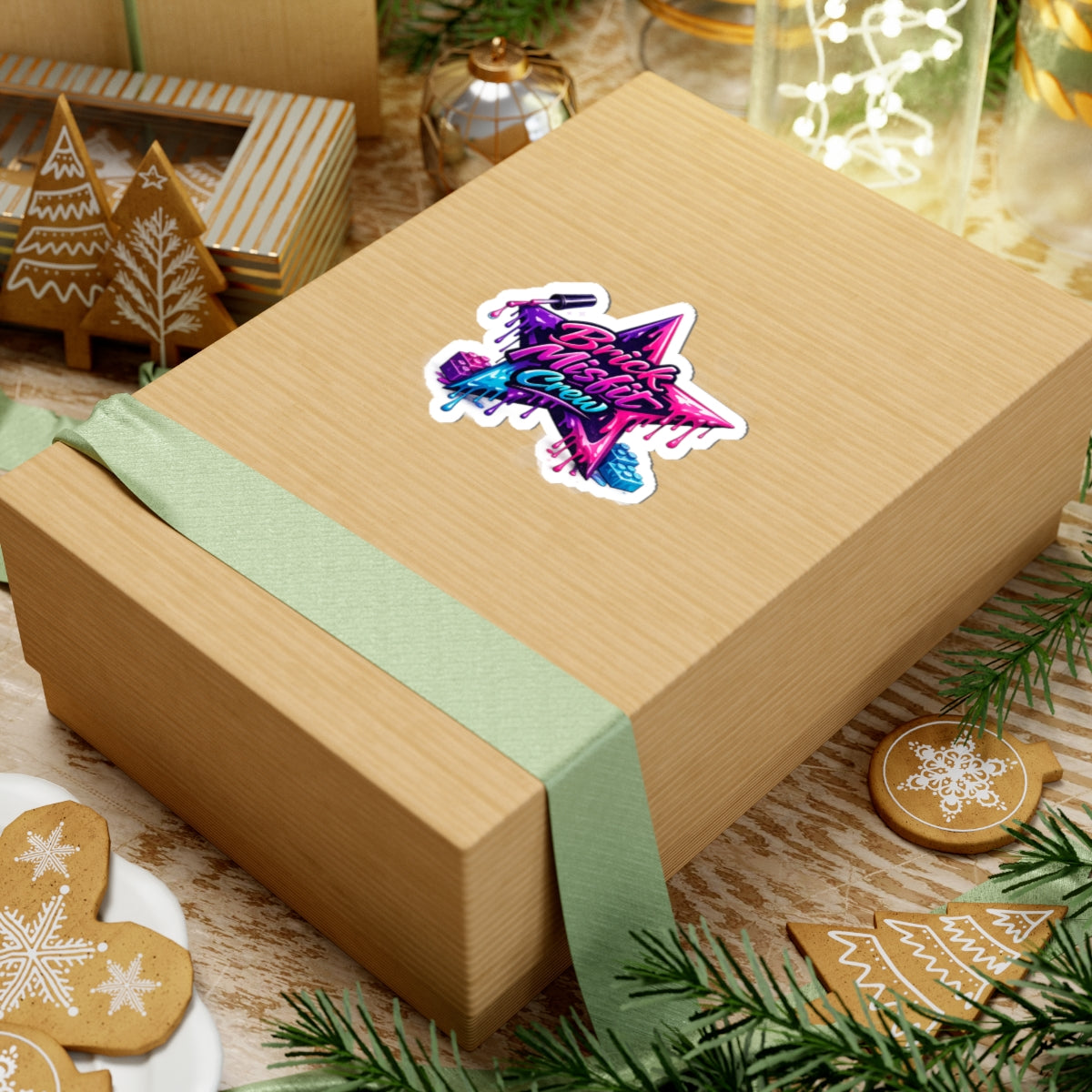 Nail Polish Painted Star - Brick Misfit Decal Sticker - INT