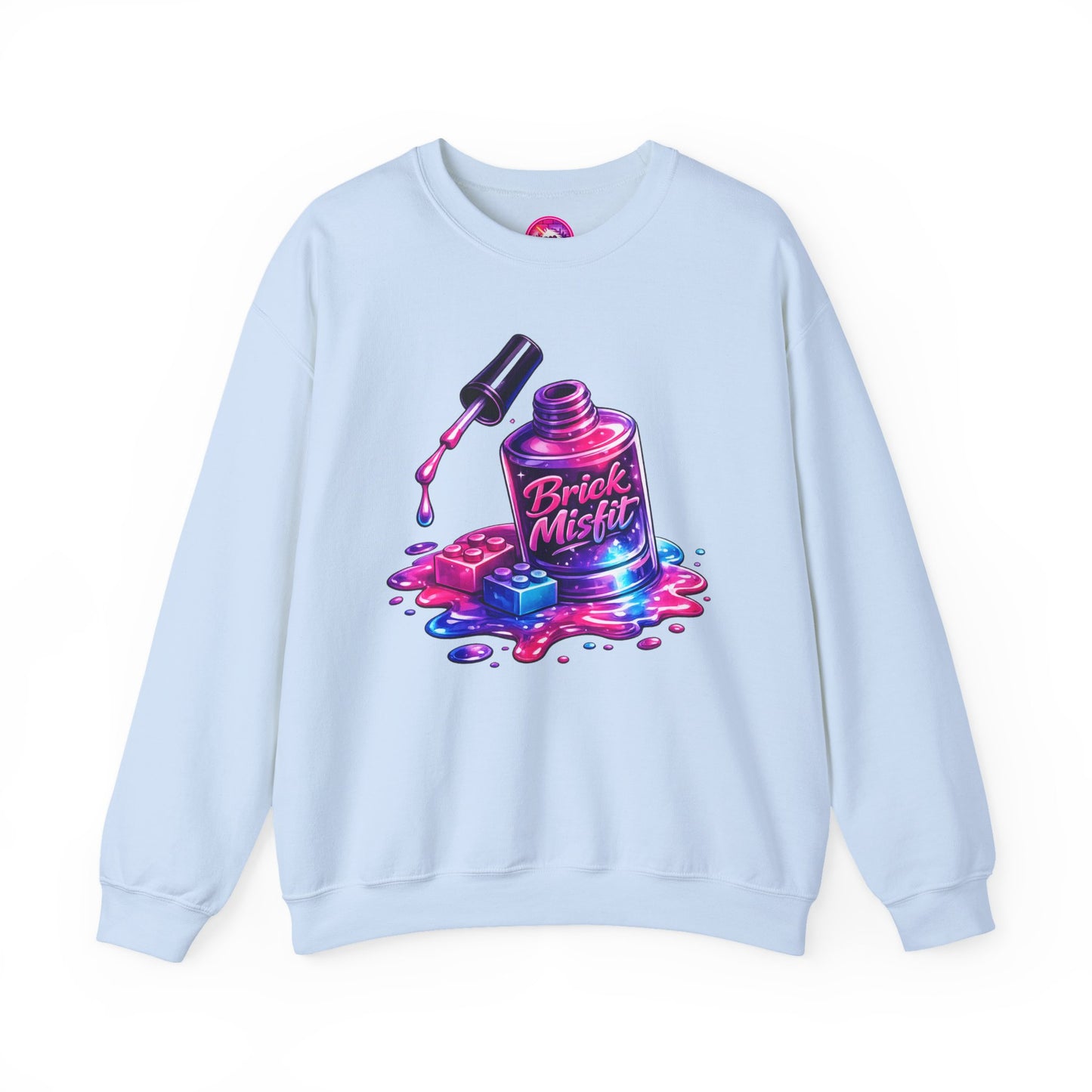 Brick Misfit Nail Polish Spill Crewneck Sweatshirt