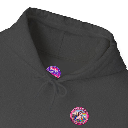 Brick Misfit Hoodie — Colorful Unicorn Rainbow Graphic Hoodie