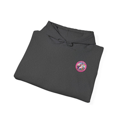 Brick Misfit Hoodie — Colorful Unicorn Rainbow Graphic Hoodie