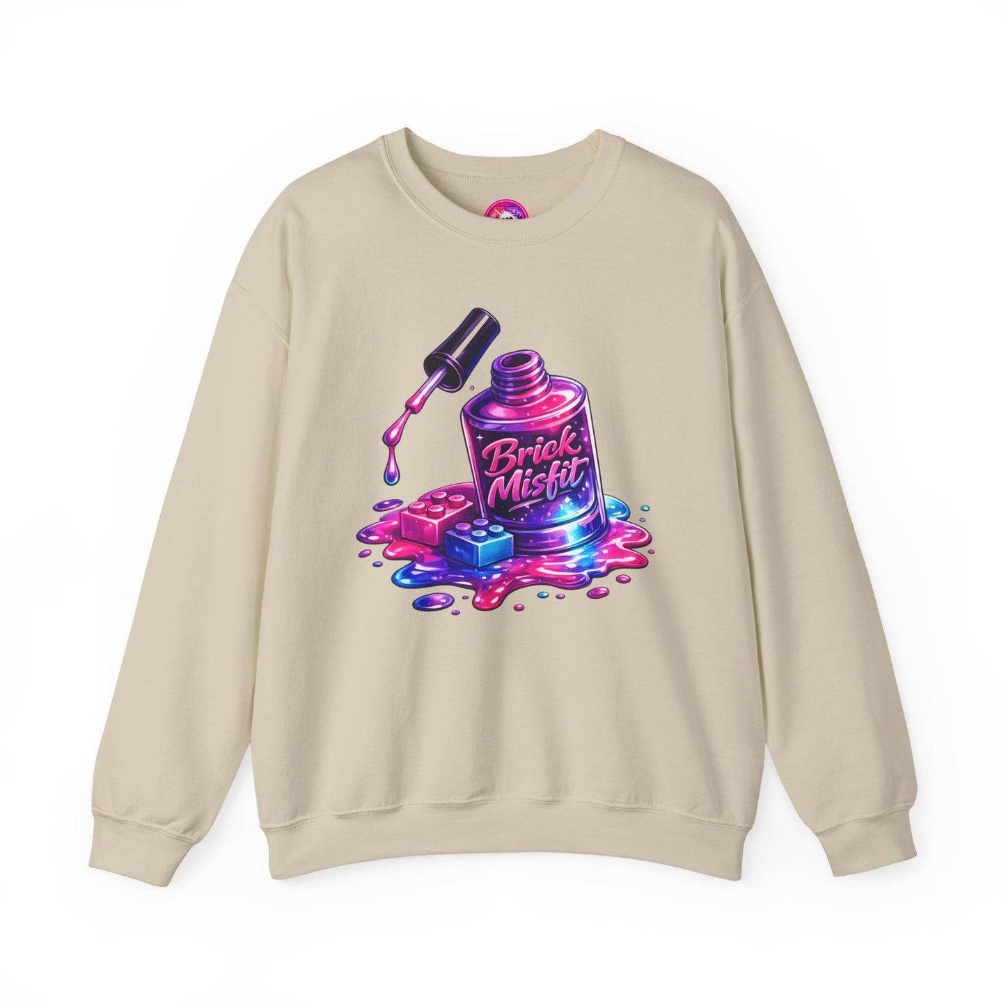 Brick Misfit Nail Polish Spill Crewneck Sweatshirt