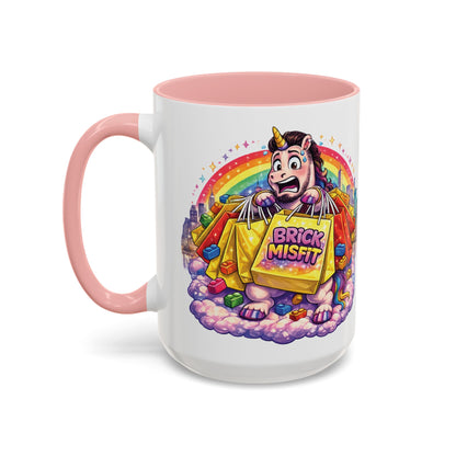 Brick Misfit Shopping Madness Unicorn Coffee Mug 15oz -INT
