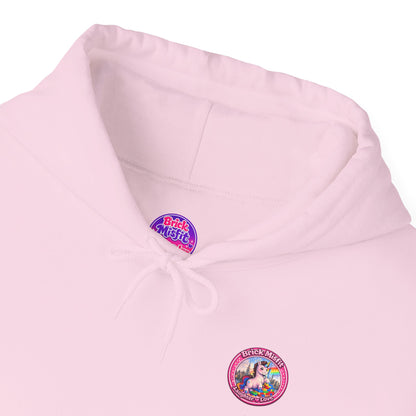 Brick Misfit Hoodie — Colorful Unicorn Rainbow Graphic Hoodie