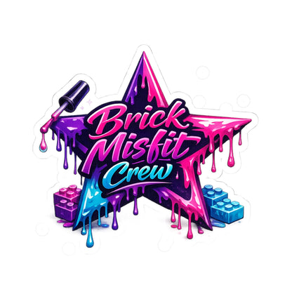 Nail Polish Painted Star - Brick Misfit Decal Sticker - INT