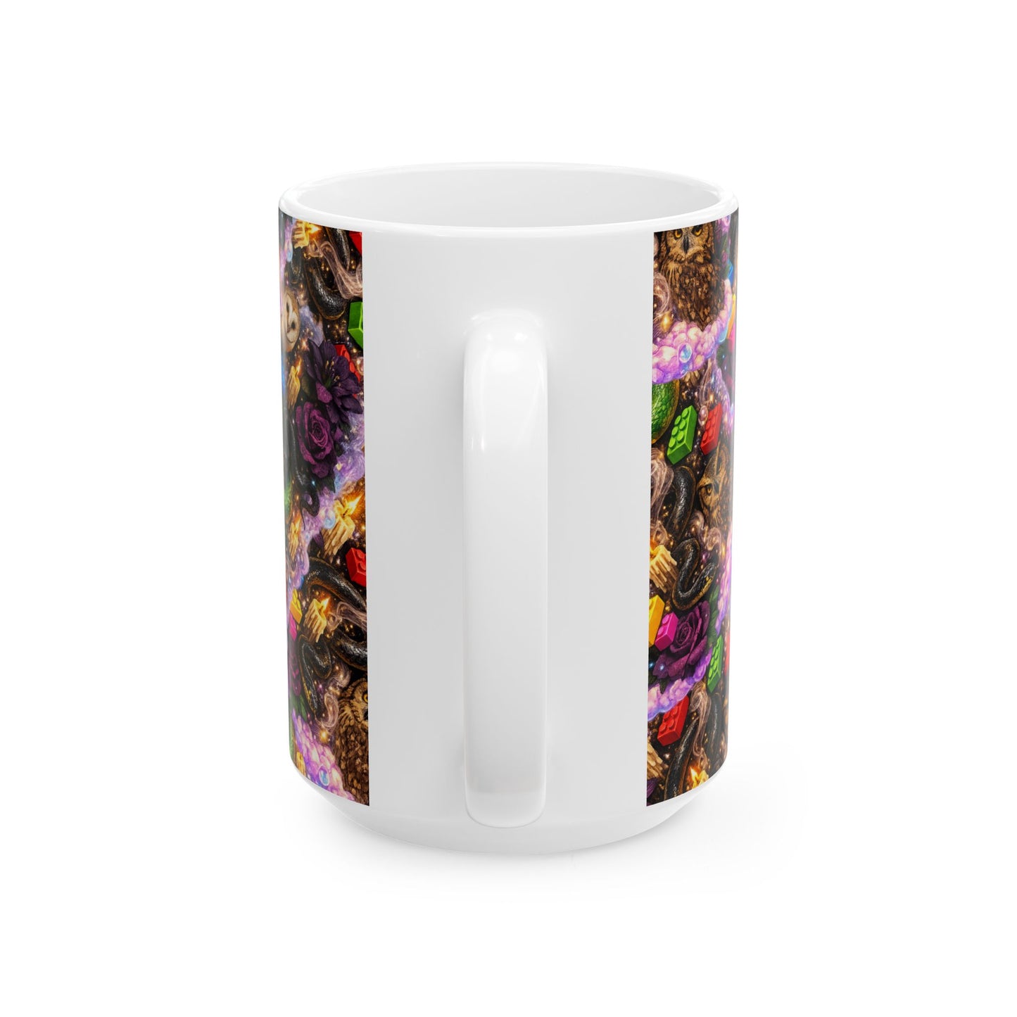 Brick Misfit Ceramic Mug — 'Clicking Bricks & Sassy Sips'  15oz