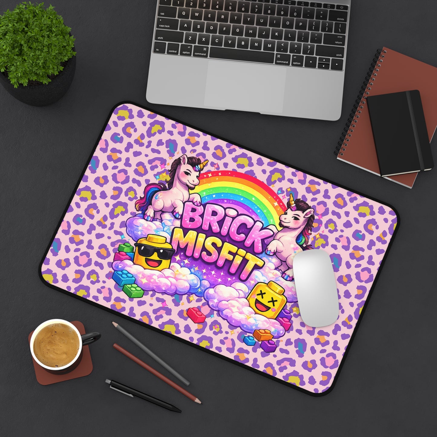 Brick Misfit Rainbow Unicorn Desk Mat -INT