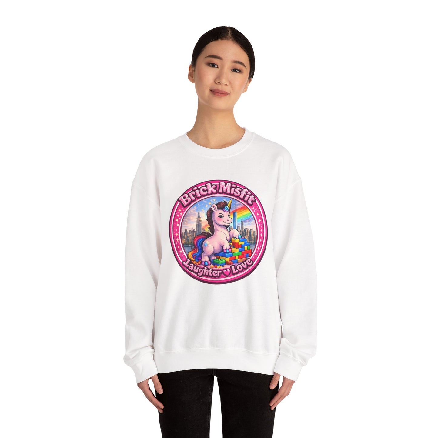 Brick Misfit Laughter Love Crewneck Sweatshirt -INT